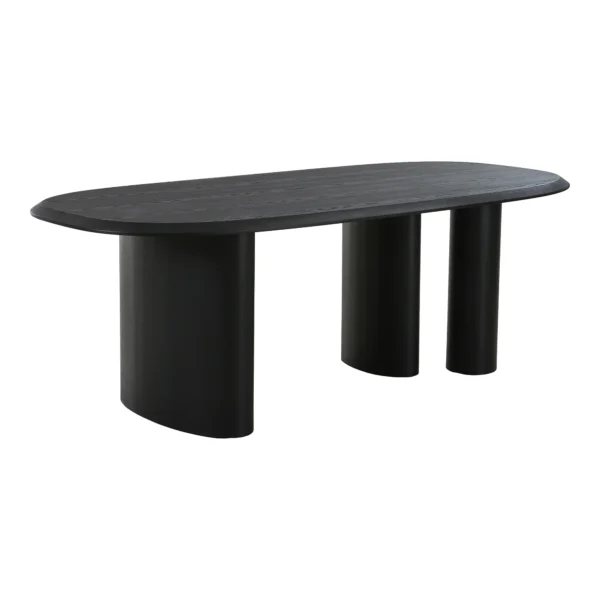 Masa dining neagra ovala din MDF Tirano