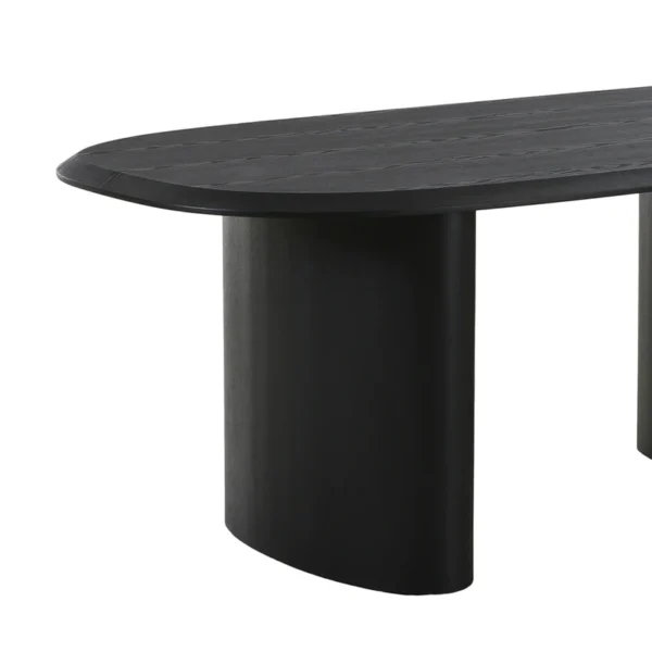 Masa dining neagra ovala din MDF Tirano - imagine 4