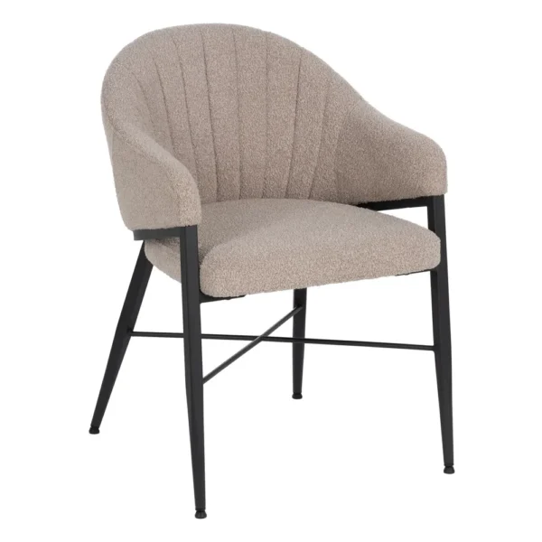 Set 2 scaune dining bej din boucle Missy
