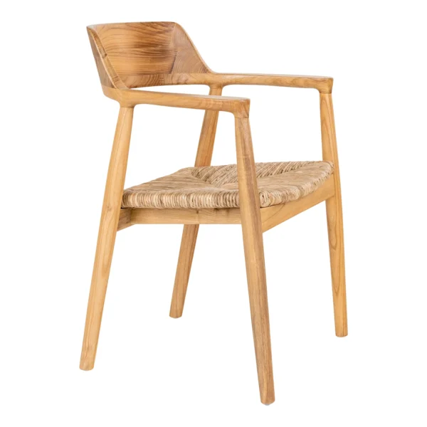 Set 2 scaune dining bej natur din lemn Getafe - imagine 3