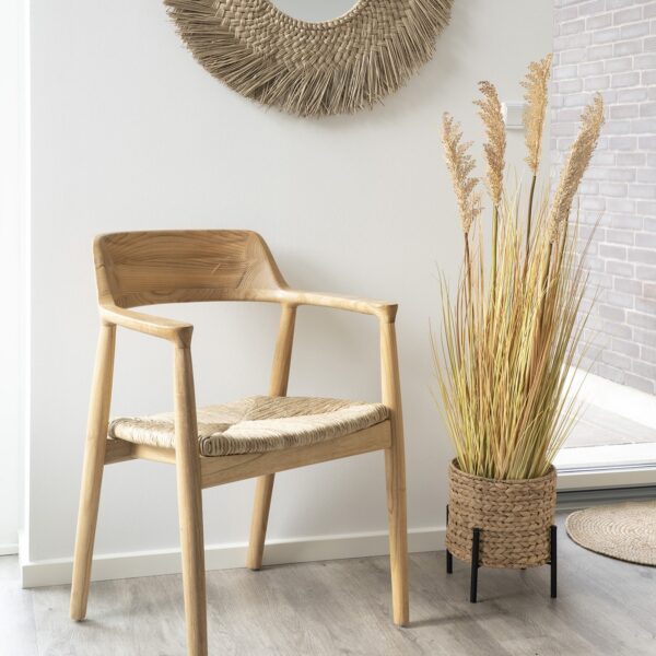 Set 2 scaune dining bej natur din lemn Getafe - imagine 8