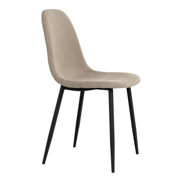 Set 2 scaune dining bej/negru din tesatura Stockholm - imagine 3