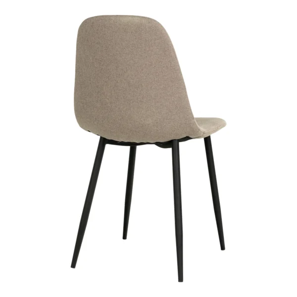 Set 2 scaune dining bej/negru din tesatura Stockholm - imagine 4