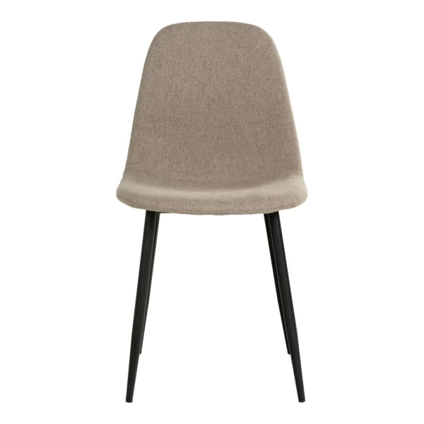 Set 2 scaune dining bej/negru din tesatura Stockholm - imagine 2