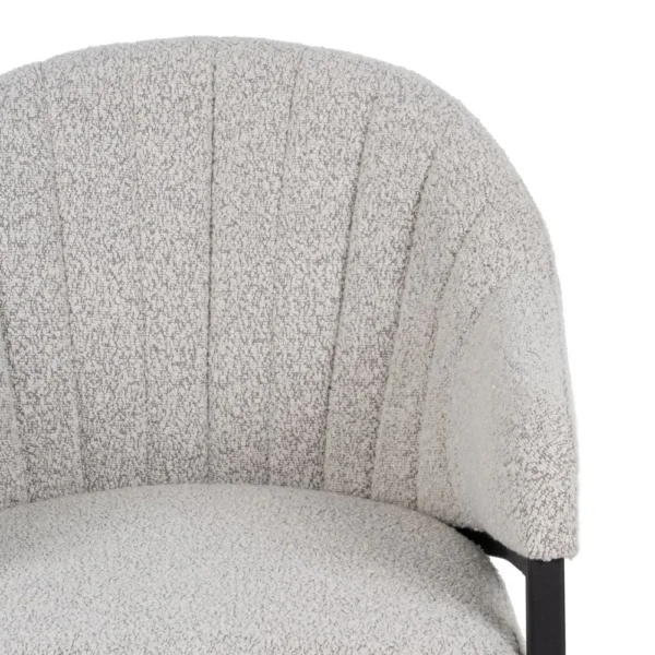 Set 2 scaune dining gri din boucle Missy - imagine 5