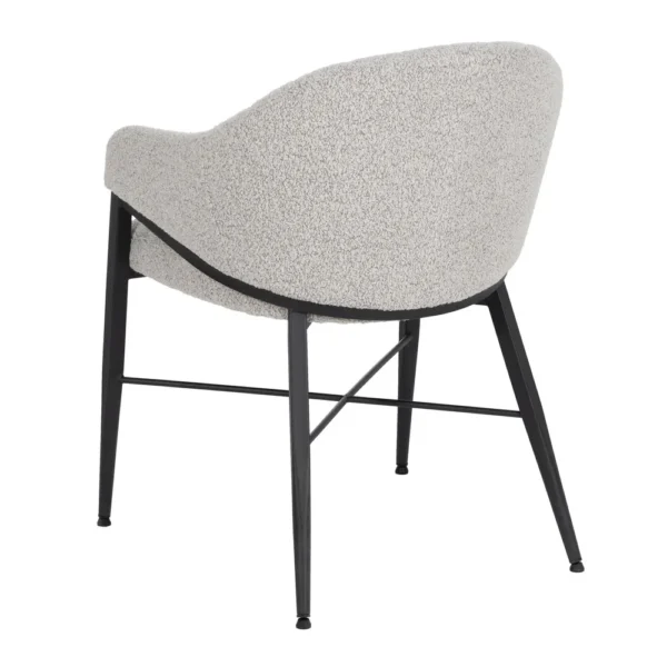 Set 2 scaune dining gri din boucle Missy - imagine 3
