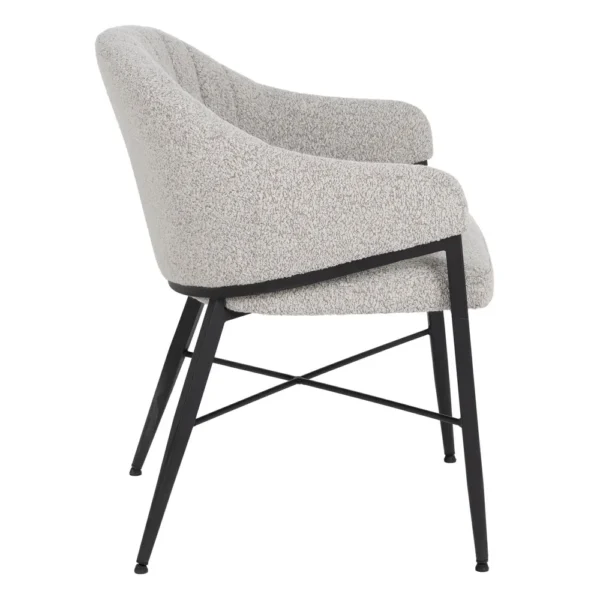 Set 2 scaune dining gri din boucle Missy - imagine 2