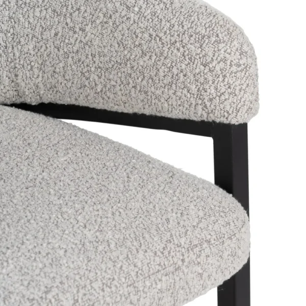 Set 2 scaune dining gri din boucle Missy - imagine 6