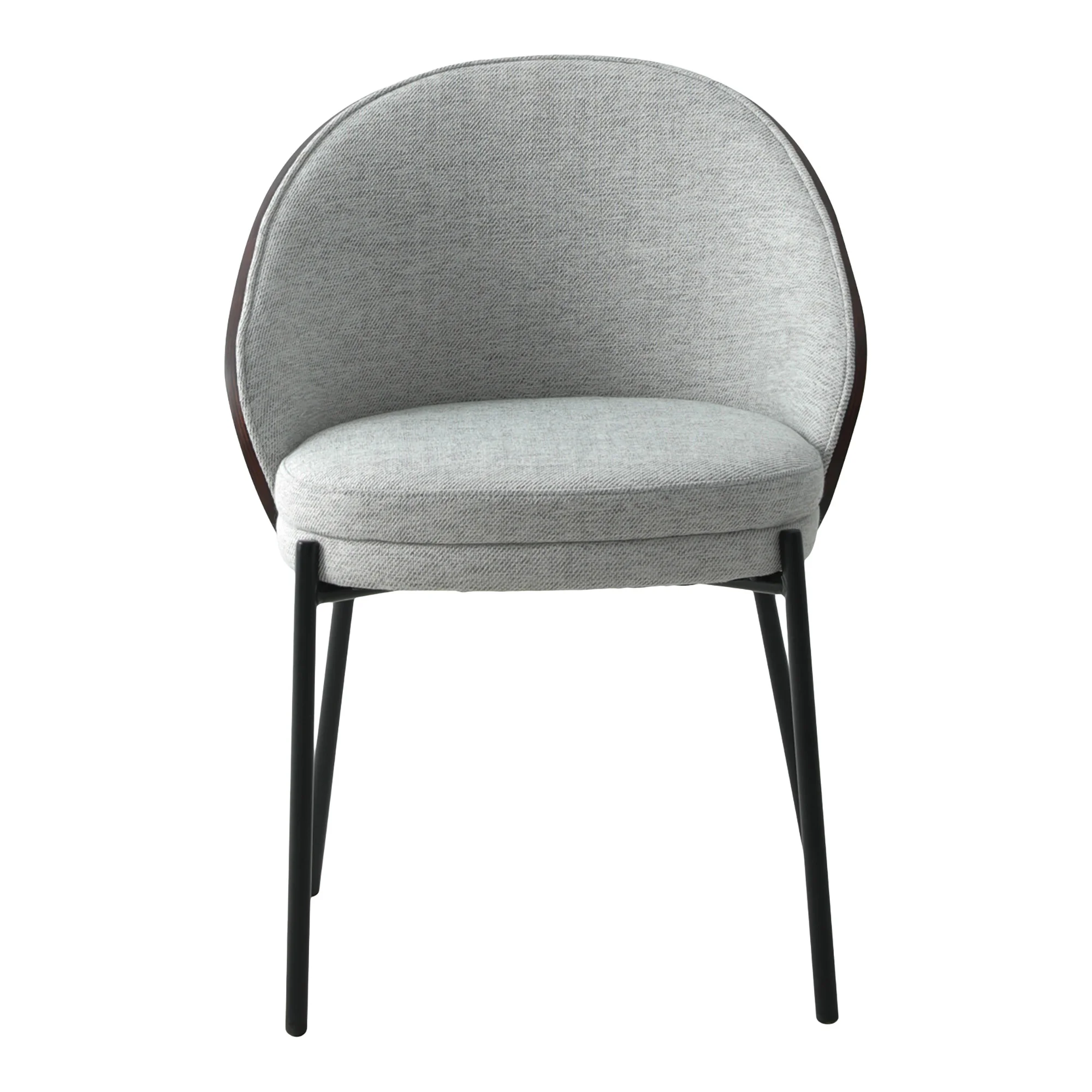 Set 2 scaune dining gri/maro din tesatura Tiletto - imagine 2