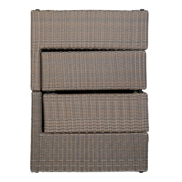 Set mobilier de exterior gri din ratan Rossi - imagine 5