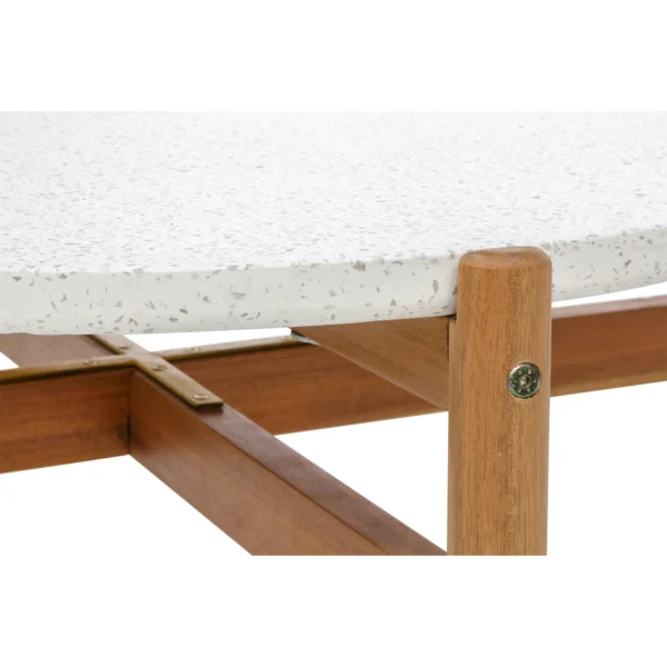 Set mobilier de exterior bej din lemn si otel Terracina - imagine 5