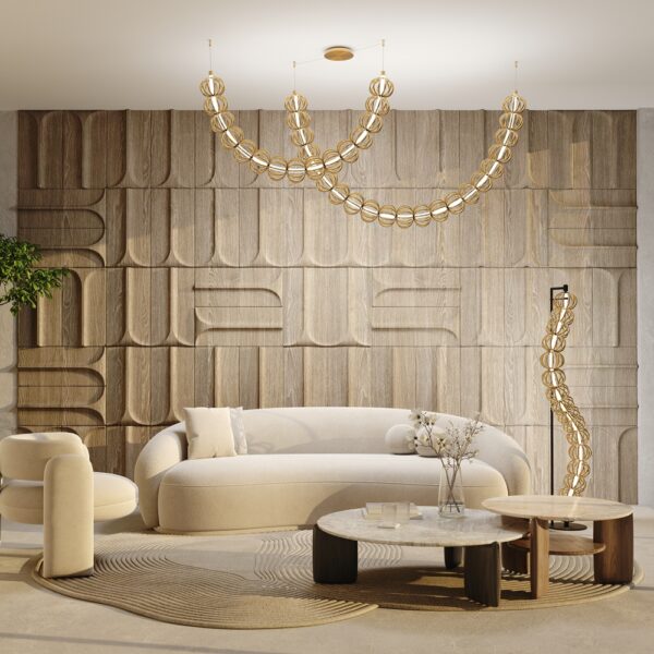 Aplica de perete cu led din metal Golden Cage - imagine 2