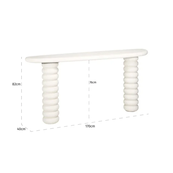 Consola alba din MDF San Marino Twist - imagine 6