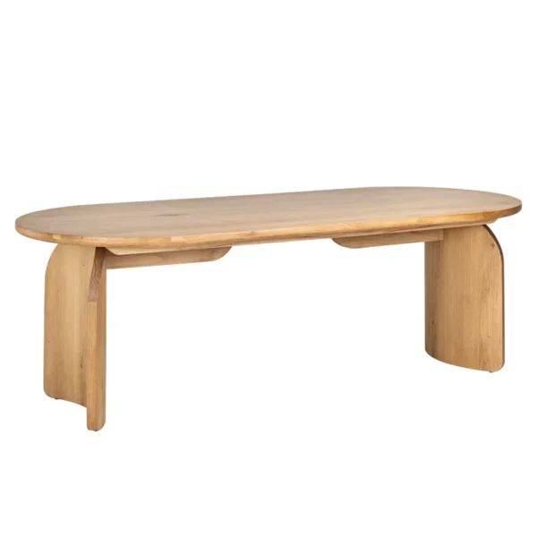 Masa dining bej natur din lemn de stejar 235x100 Fairmont