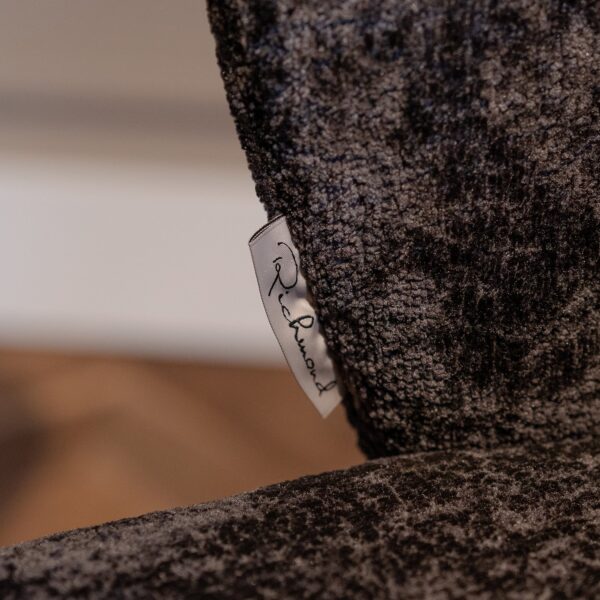 Scaun dining negru din tesatura chenille Savoy - imagine 11