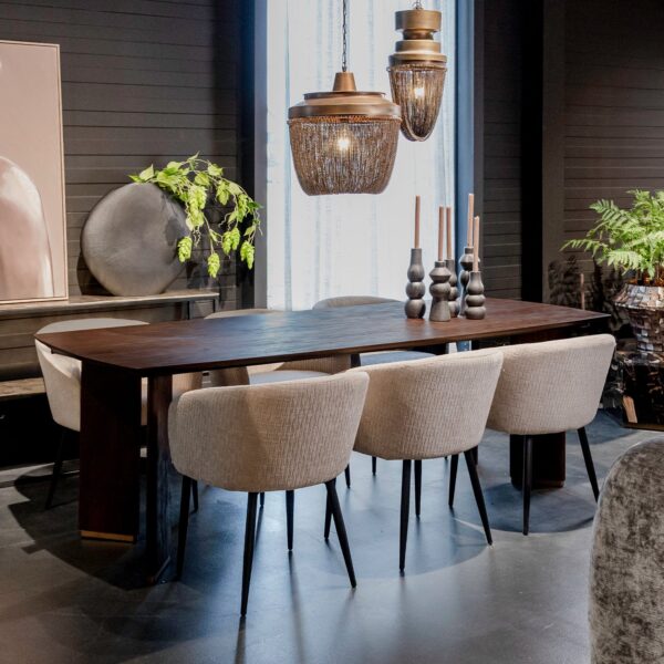 Masa dining maro dreptunghiulara din lemn 200x100 Liber - imagine 11