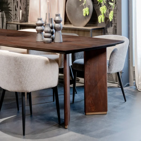 Masa dining maro dreptunghiulara din lemn 200x100 Liber - imagine 10