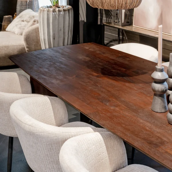 Masa dining maro dreptunghiulara din lemn 200x100 Liber - imagine 9
