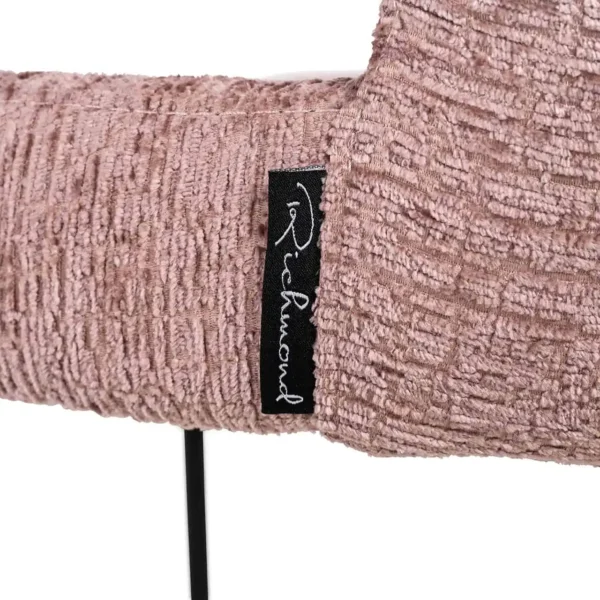Scaun dining roz/negru din tesatura texturata Darby - imagine 6