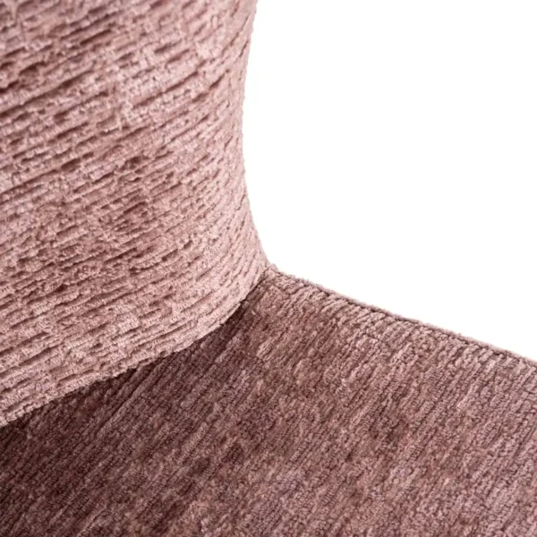 Scaun dining roz/negru din tesatura texturata Darby - imagine 5
