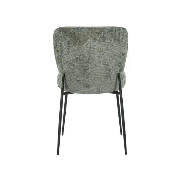 Scaun dining verde/negru din tesatura texturata Darby - imagine 5