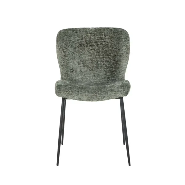 Scaun dining verde/negru din tesatura texturata Darby - imagine 3