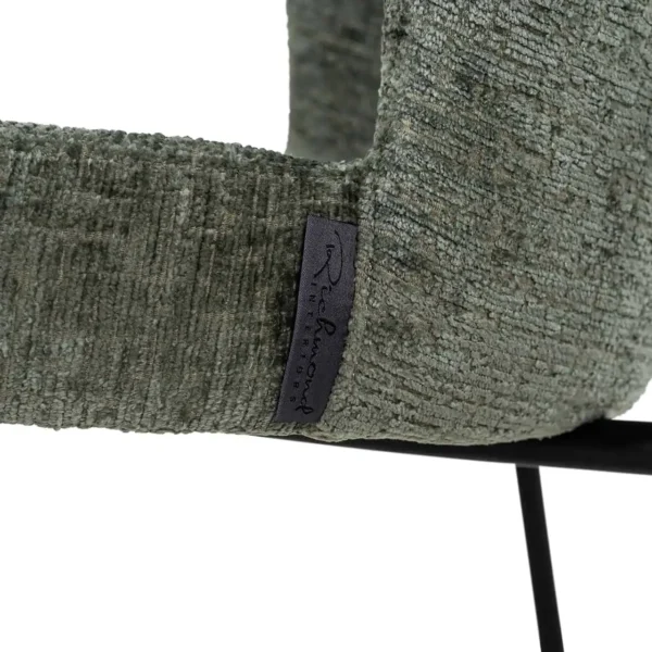 Scaun dining verde/negru din tesatura texturata Darby - imagine 7