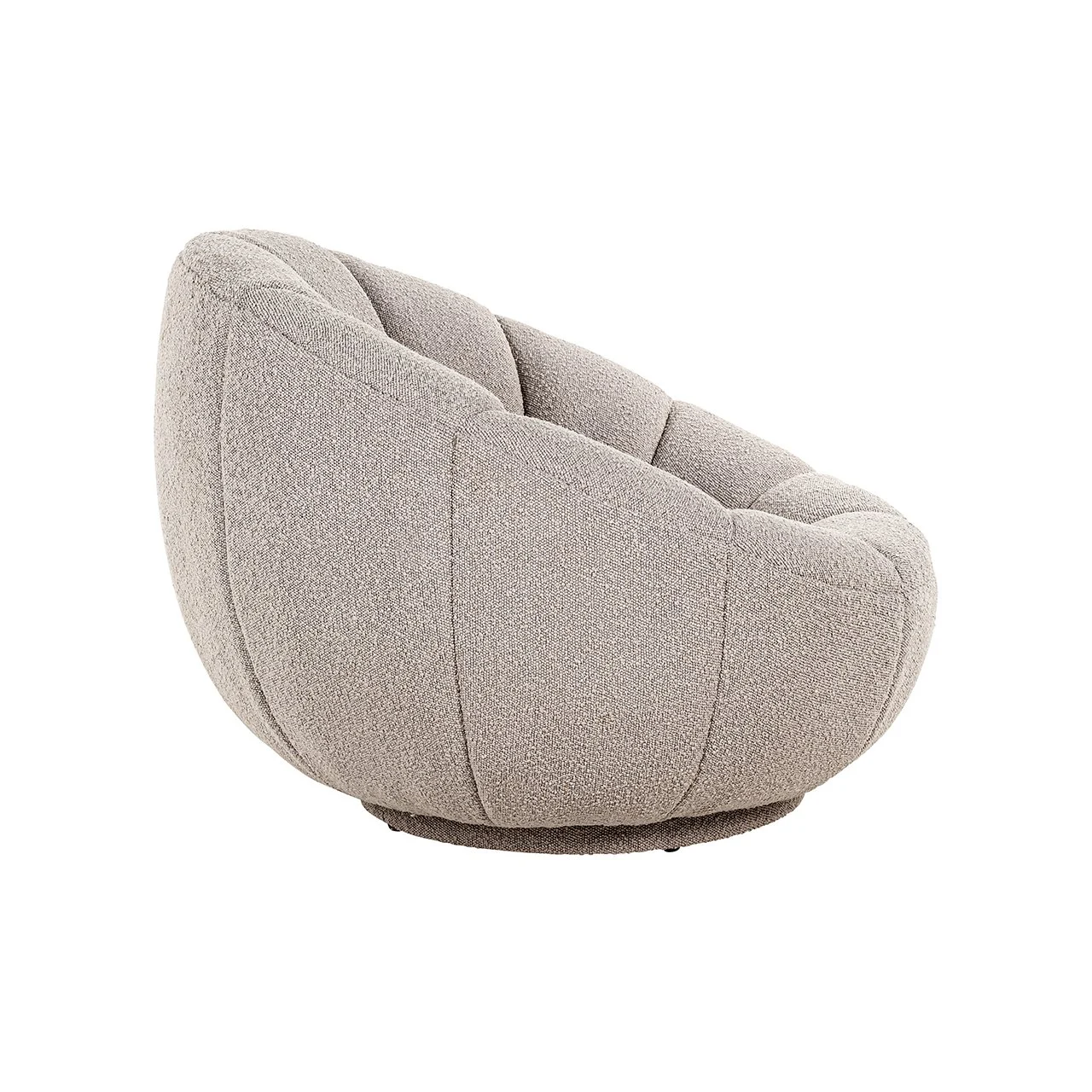 Fotoliu rotativ bej din tesatura boucle Kendall - imagine 3