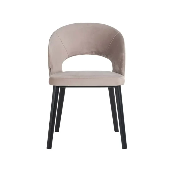 Scaun dining bej din catifea Savoy - imagine 2