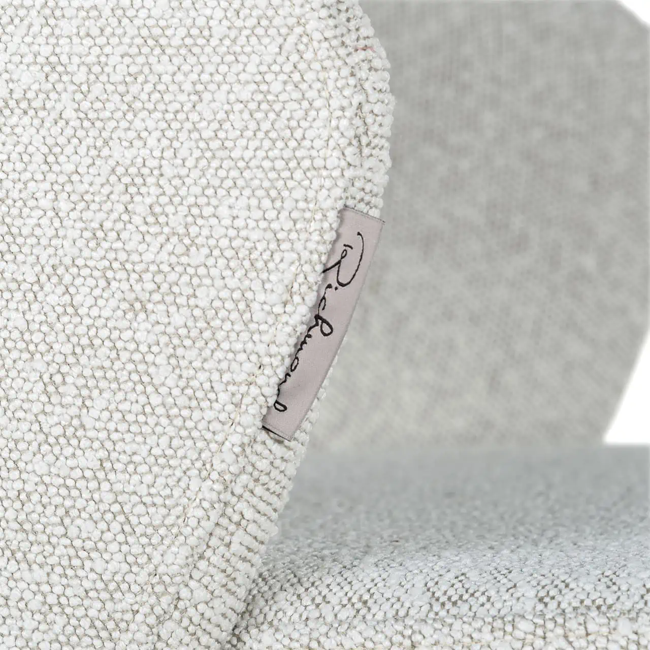 Scaun dining alb din tesatura boucle Savoy - imagine 6