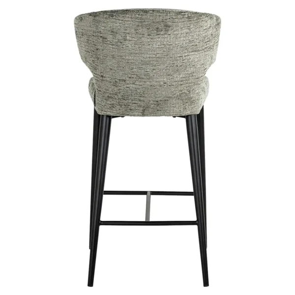 Scaun de bar vernil din tesatura texturata h93,5 Taylor - imagine 4