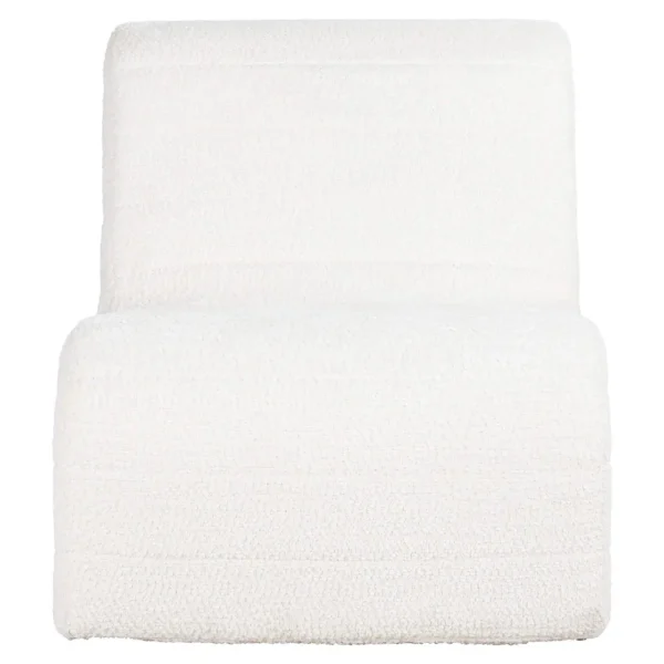 Fotoliu alb din tesatura boucle Kelly - imagine 2
