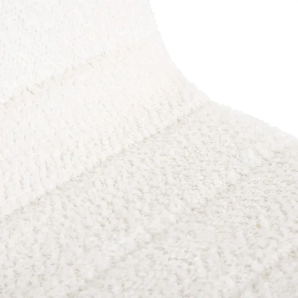 Fotoliu alb din tesatura boucle Kelly - imagine 4