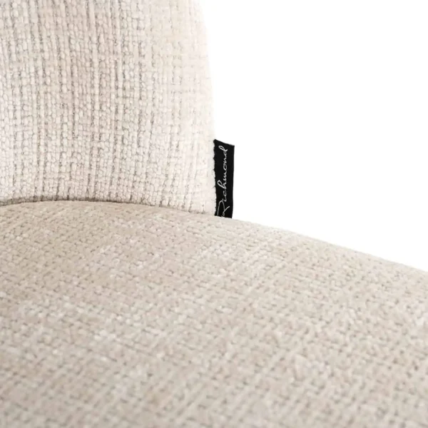 Scaun dining crem din tesatura chenille Elvi - imagine 5