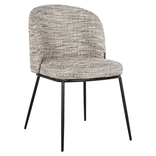 Scaun dining maro/bej din tesatura texturata Elvi