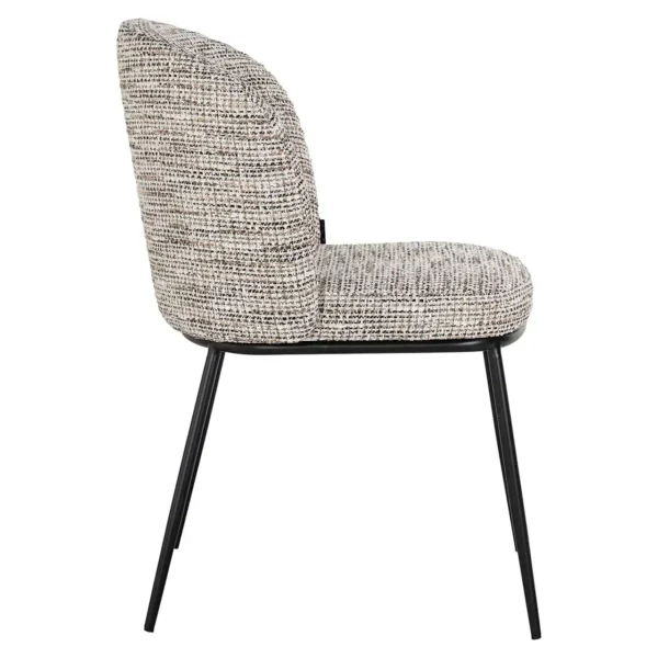 Scaun dining maro/bej din tesatura texturata Elvi - imagine 3