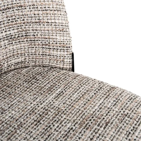 Scaun dining maro/bej din tesatura texturata Elvi - imagine 6