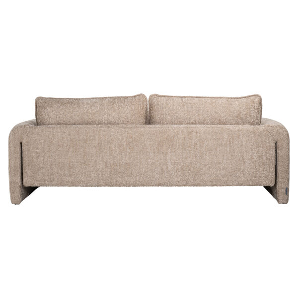Canapea bej din tesatura boucle si lemn de pin Sandro - imagine 4
