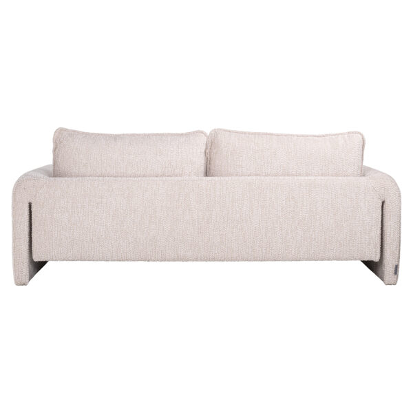 Canapea crem din tesatura boucle si lemn de pin Sandro - imagine 4