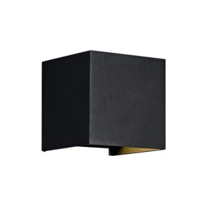 Aplica de perete de exterior neagra Fulton