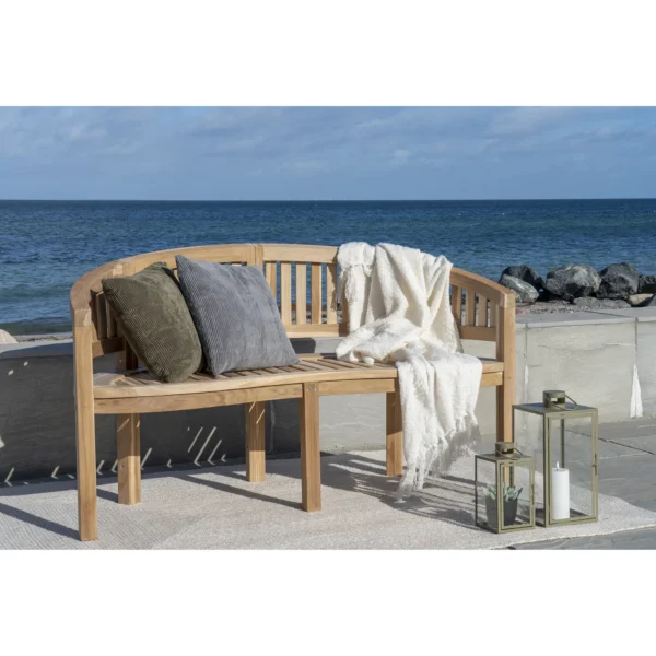 Bancheta de exterior bej natur din lemn Boca - imagine 6