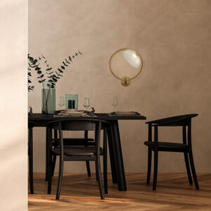 Aplica de perete aurie din metal si sticla Lunare