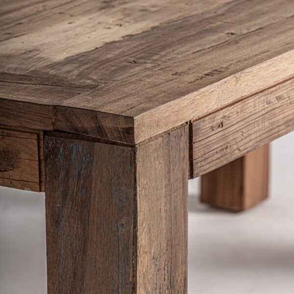 Masa dining maro natur din lemn de pin 200x100 Backlyn - imagine 5