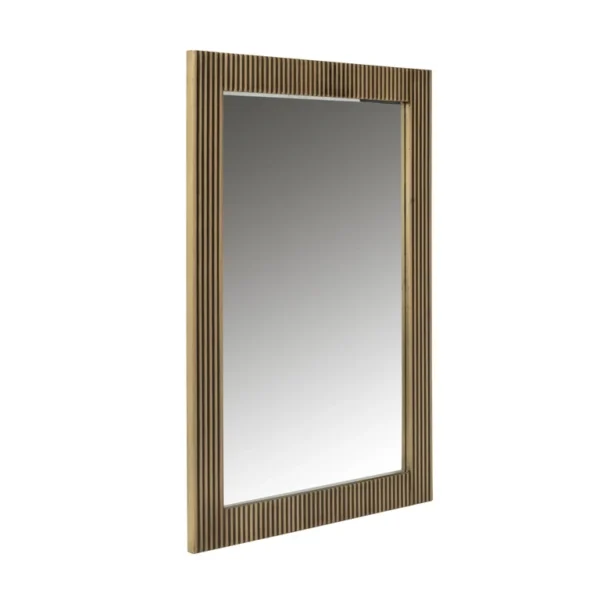 Oglinda decorativa aurie din MDF si metal h105 Ironville