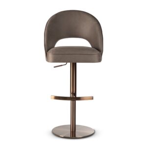 Scaun de bar rotativ din catifea maro/auriu maro Ponte Supreme