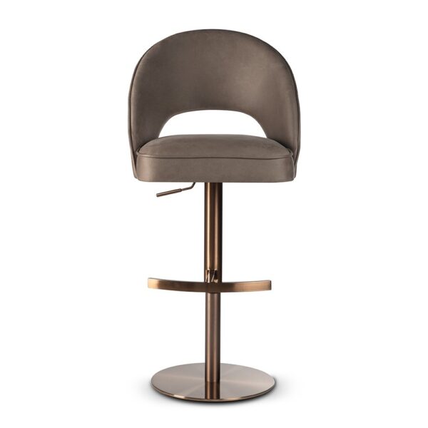 Scaun de bar rotativ din catifea maro/auriu maro Ponte Supreme - imagine 2