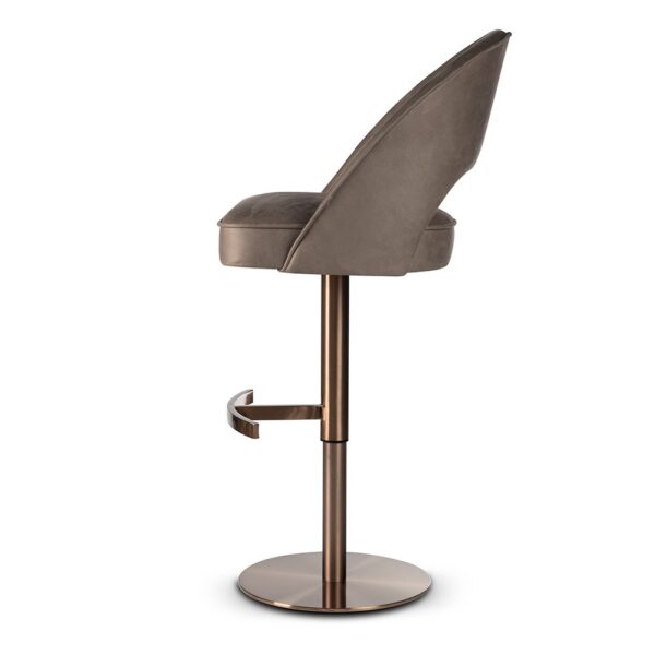 Scaun de bar rotativ din catifea maro/auriu maro Ponte Supreme - imagine 3