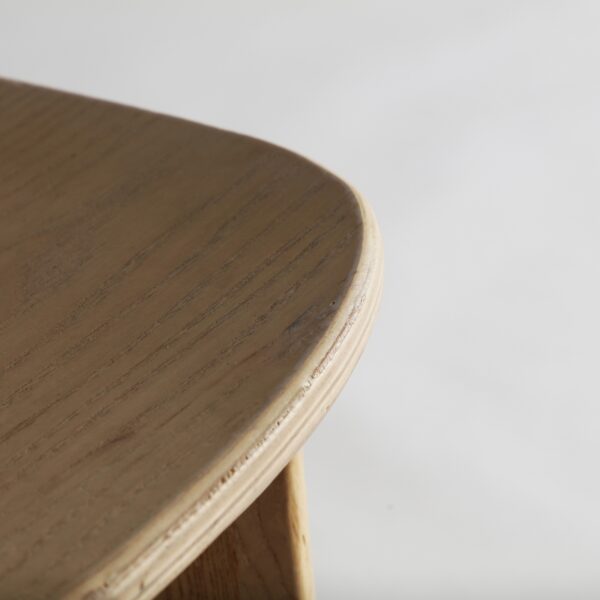 Scaun dining bej natur din lemn si MDF Kuta - imagine 7
