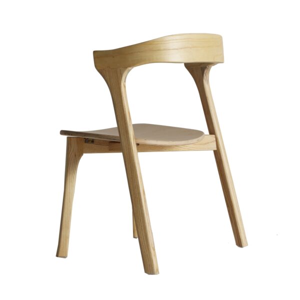 Scaun dining bej natur din lemn si MDF Kuta - imagine 4