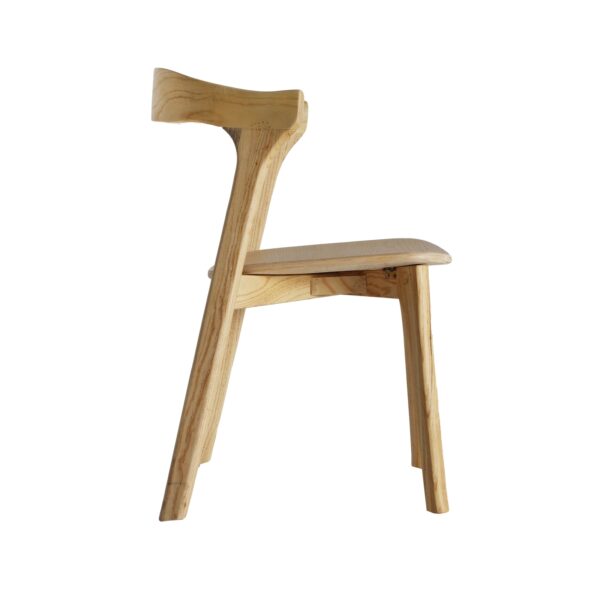 Scaun dining bej natur din lemn si MDF Kuta - imagine 3